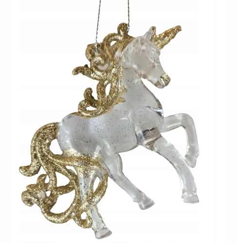 

Zawieszka Akrylowa Jednorożec 11 cm Święta Złoty