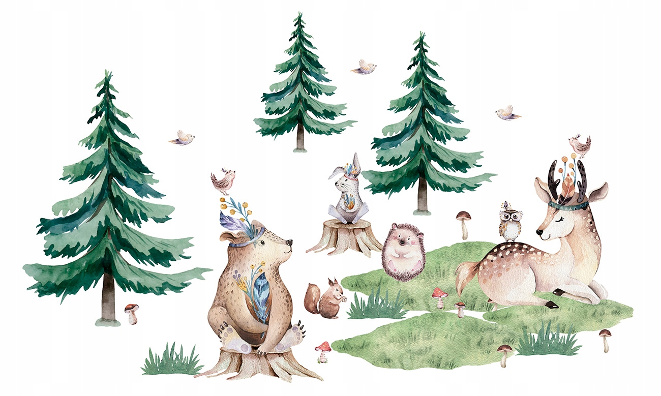 

Naklejki ścienne dla dzieci Leśne Zwierzaki XL