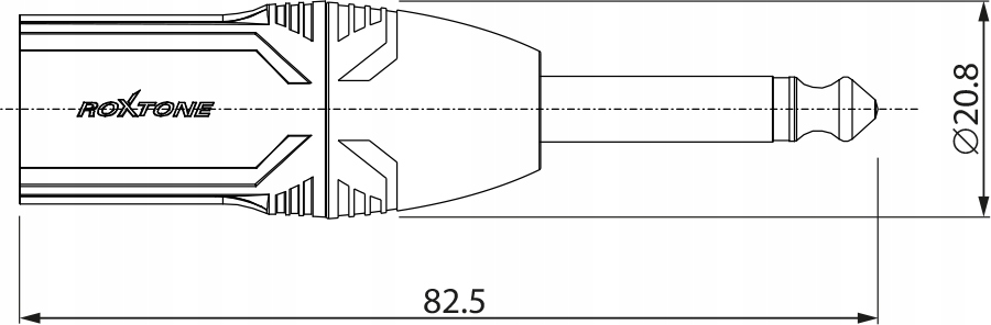 Redukcja adapter przejściówka XLR męski Jack 6,3mm RA2XMJM Model RA2XMJM