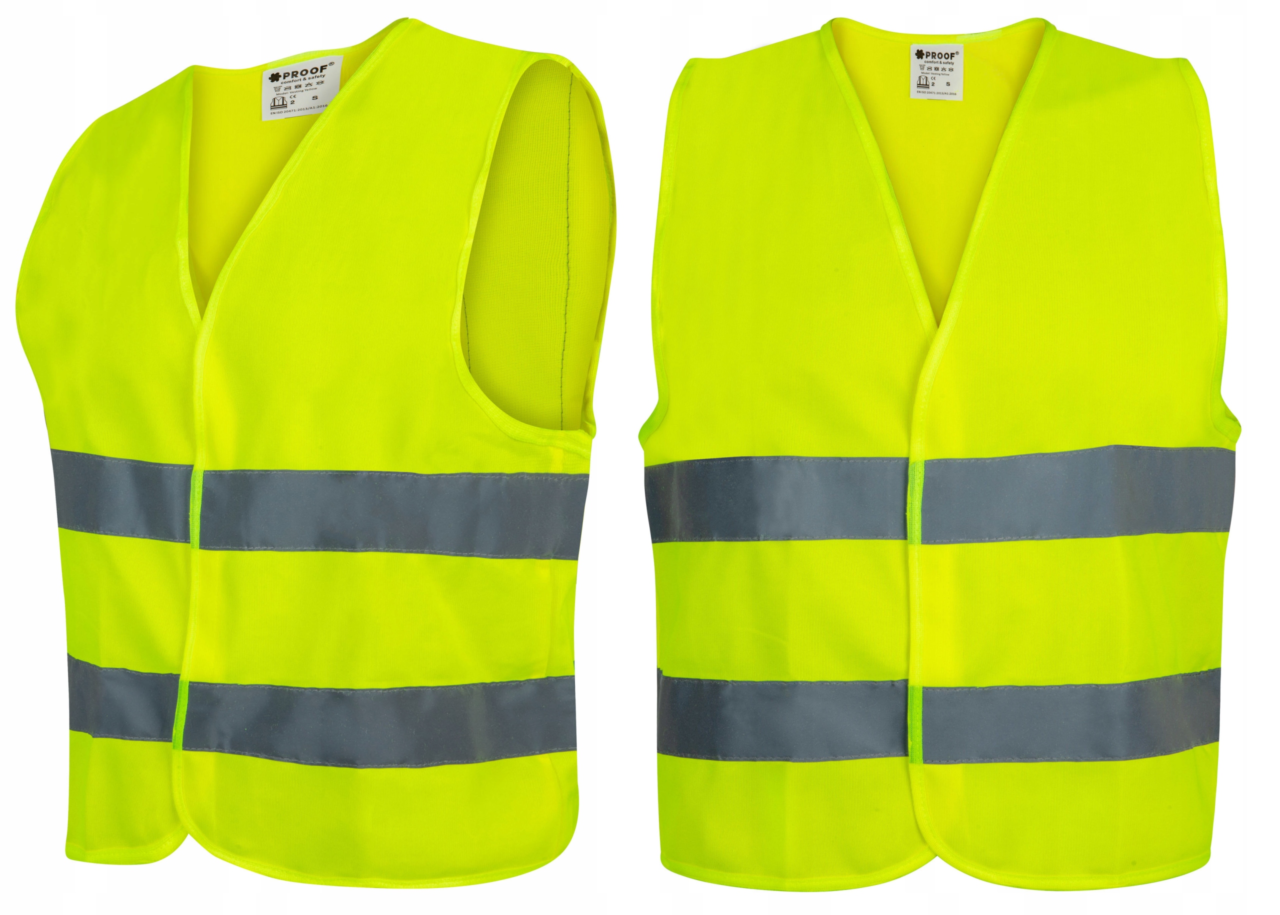 KAMIZELKA ODBLASKOWA ŻÓŁTA OSTRZEGAWCZA XL Marka Proof