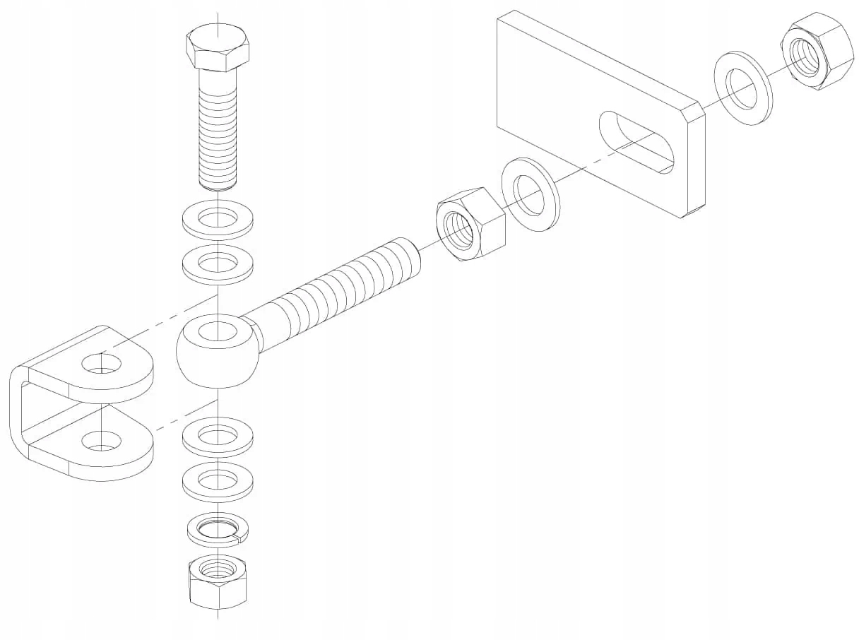 Zawias przemysłowy Locinox GBMU-B-M16-110-50 Marka Locinox
