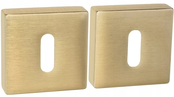 

Rozeta klucz kwadratowa mosiądz satyna Slim Convex