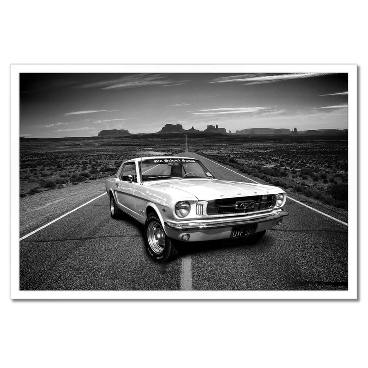 Plakáty v rámu 60x40 Oldschoolový Ford Mustang