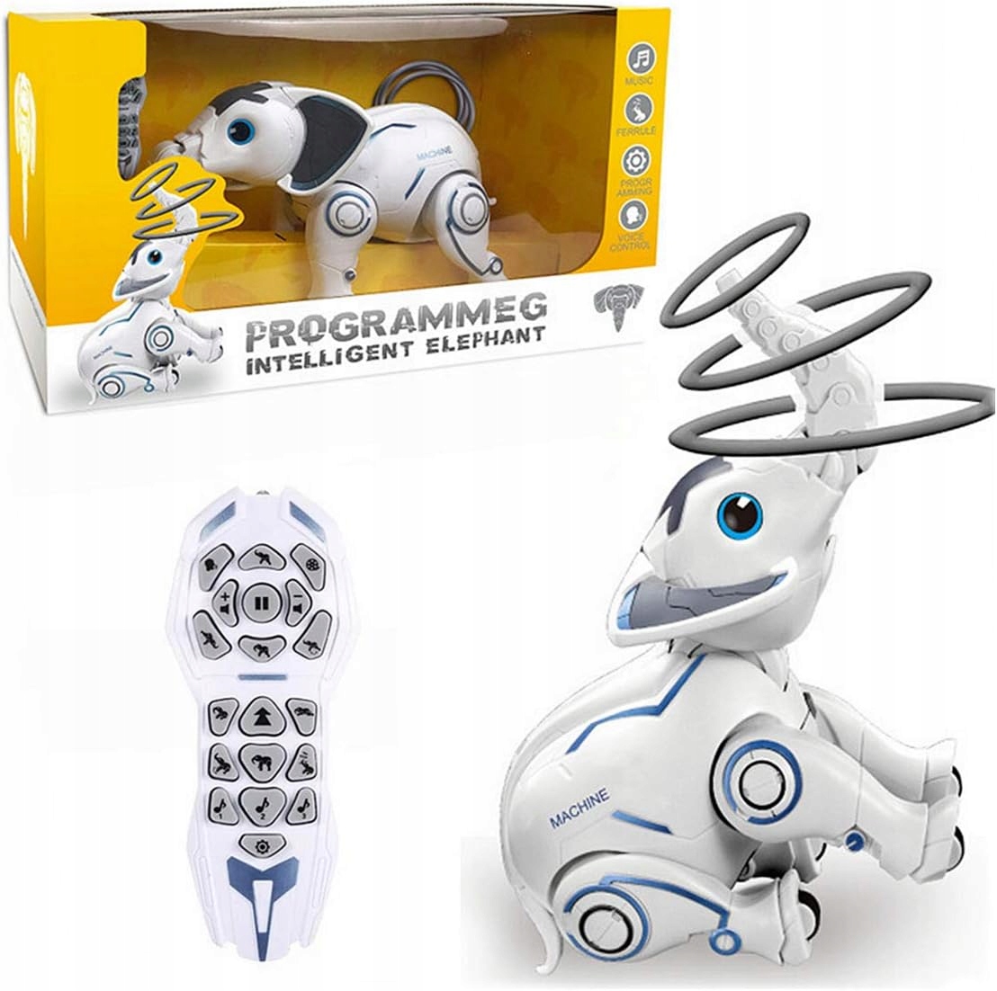 INTERAKTYWNY DUŻY SŁOŃ ZDALNIE STEROWANY TAŃCZY Głębokość produktu 12.5 cm