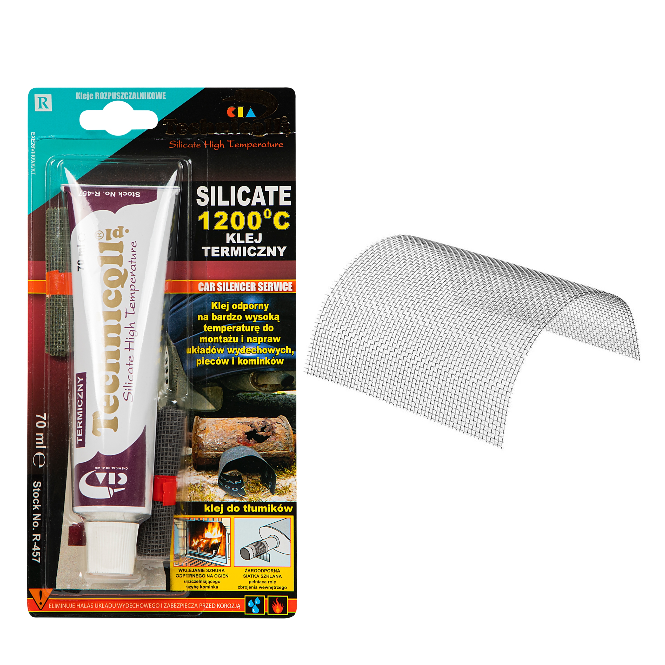 Klej Termiczny Technicqll Do Tłumików Rury Wydechowe 70ML 1200°C R-457