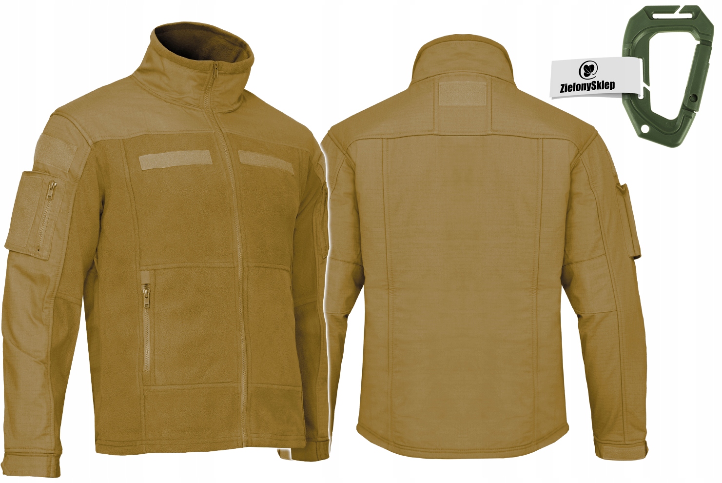 Pánská mikina taktická fleecová mikina softshellová mikina Mfh Combat bunda coyote M Gr.