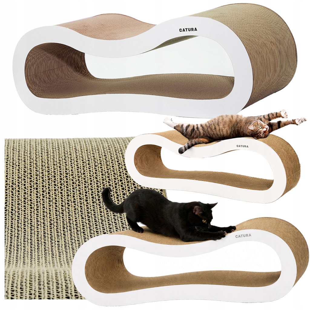 Drapak dla kota kartonowy Ekologiczny tekturowy naturalny leżak Duży Catura