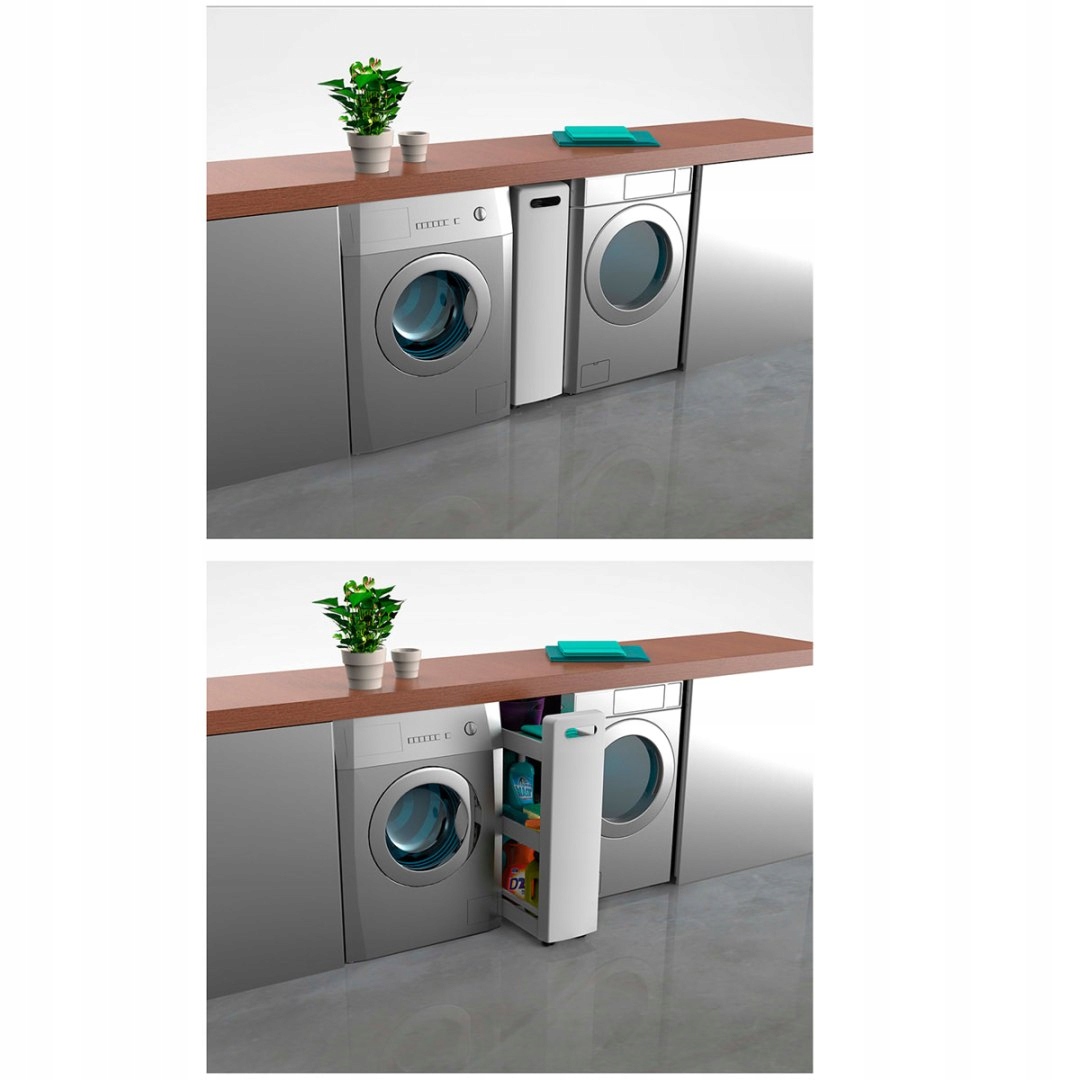 Szafka uniwersalna na kółkach BIAŁA Wysokość mebla 79 cm