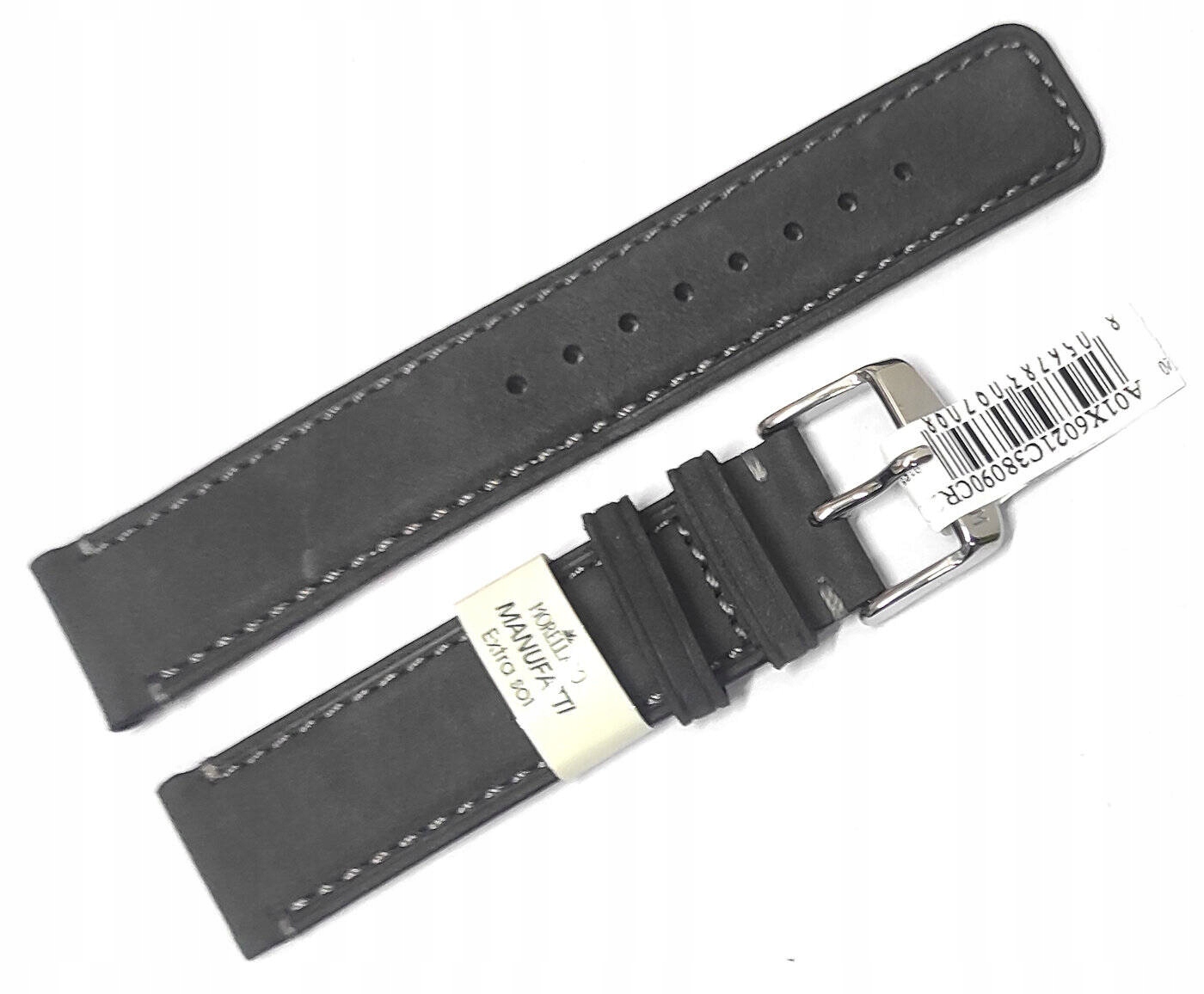 Černý Kožený Měkký Italský Pásek Morellato Nubuk Coubert 20 mm X6021