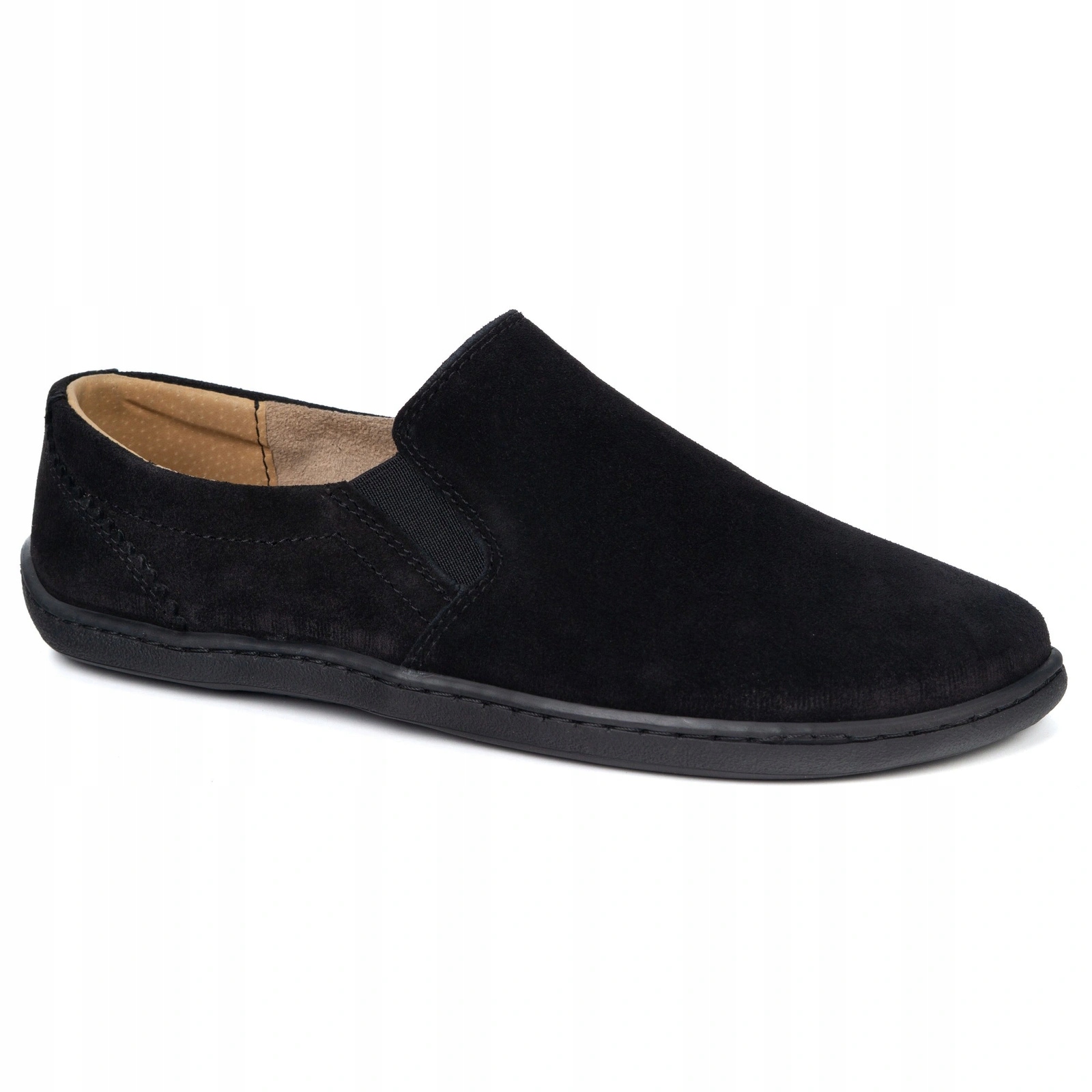 Barefoot buty na szeroką stopę skórzane Quiet czarne 40