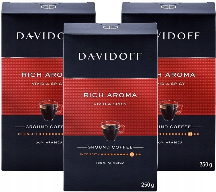 Levně Davidoff Rich Aroma mletá káva 100% Arabica 3x250 g