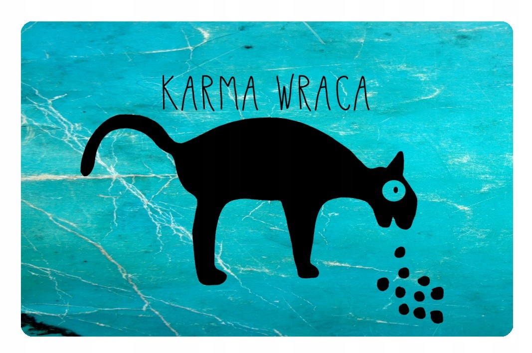 

Magnes na lodówkę Kot Karma wraca koty kociak