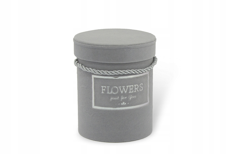 

Flower Box welur 18x15,5 cm Szary + wkład
