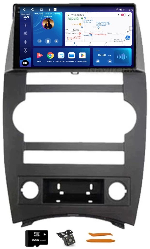 Navigácia Radio Android pre Jeep Commander 07-08 4/64GB CarPlay Lte 4G Gps