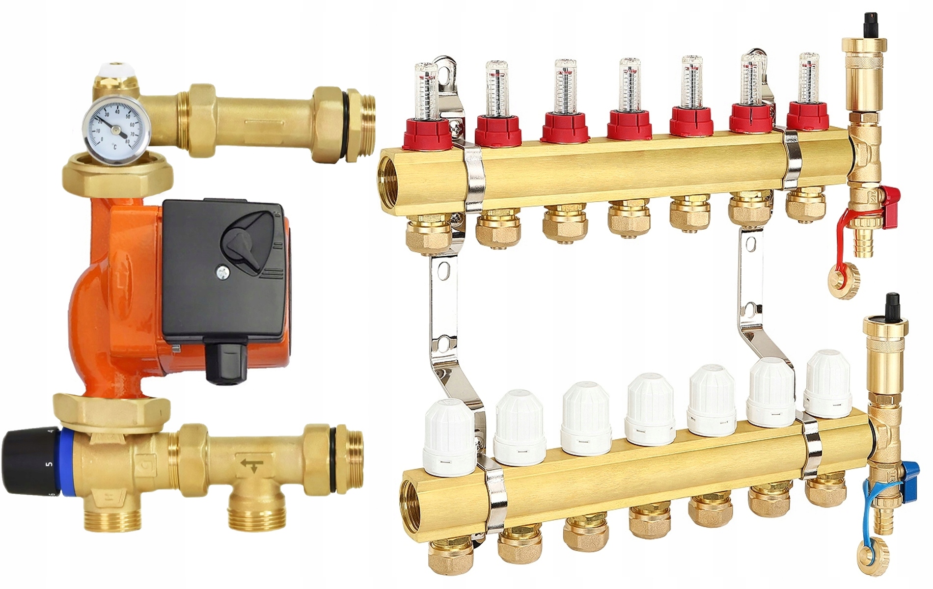 Rozdělovač 7 Okruhů Podlahového Vytápění Pro Podlahovku, Skupina Čerpadel