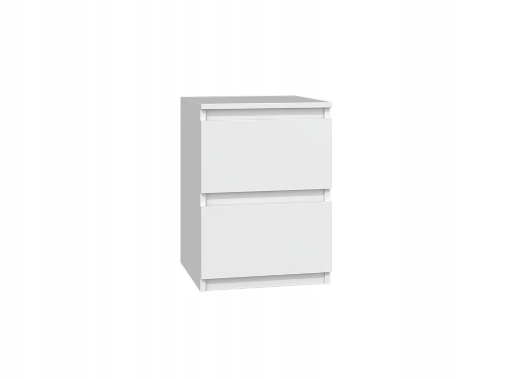 2 X Nočná Skrinka Malwa M2 Biela Komoda 2 Zásuvky Nočný Stolík 2 kusy