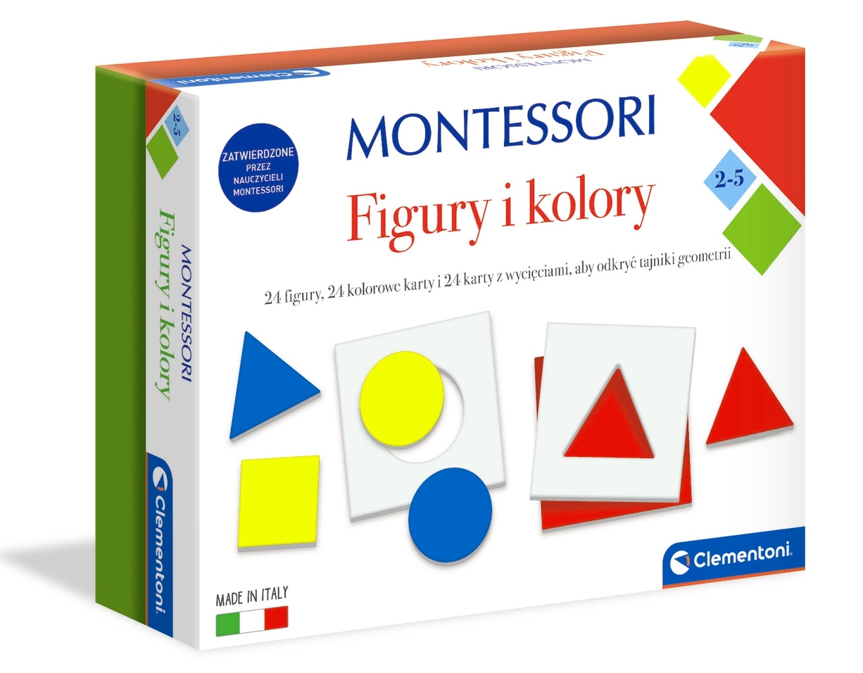 CLEMENTONI MONTESSORI FIGURY I KOLORY NAUKA 2+