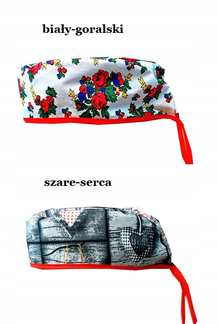 BANDAMKA GASTRONOMICZNA CZAPKA - medyczna 22-wzory Model bandamka