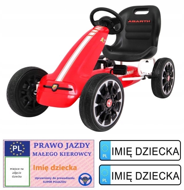 GOKART Abarth NA PEDAŁY KOŁA EVA HAMULEC