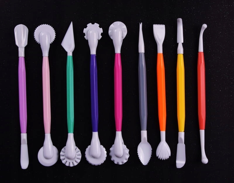 Narzędzia do modelowania masy cukr. radełka 9szt Rodzaj akcesoriów dekorator