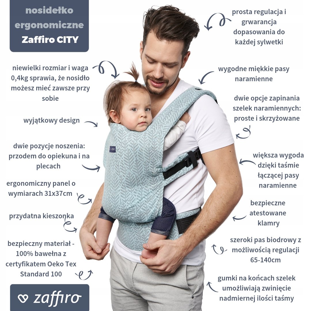 Zaffiro Nosidełko CITY - beige leaves Marka Zaffiro