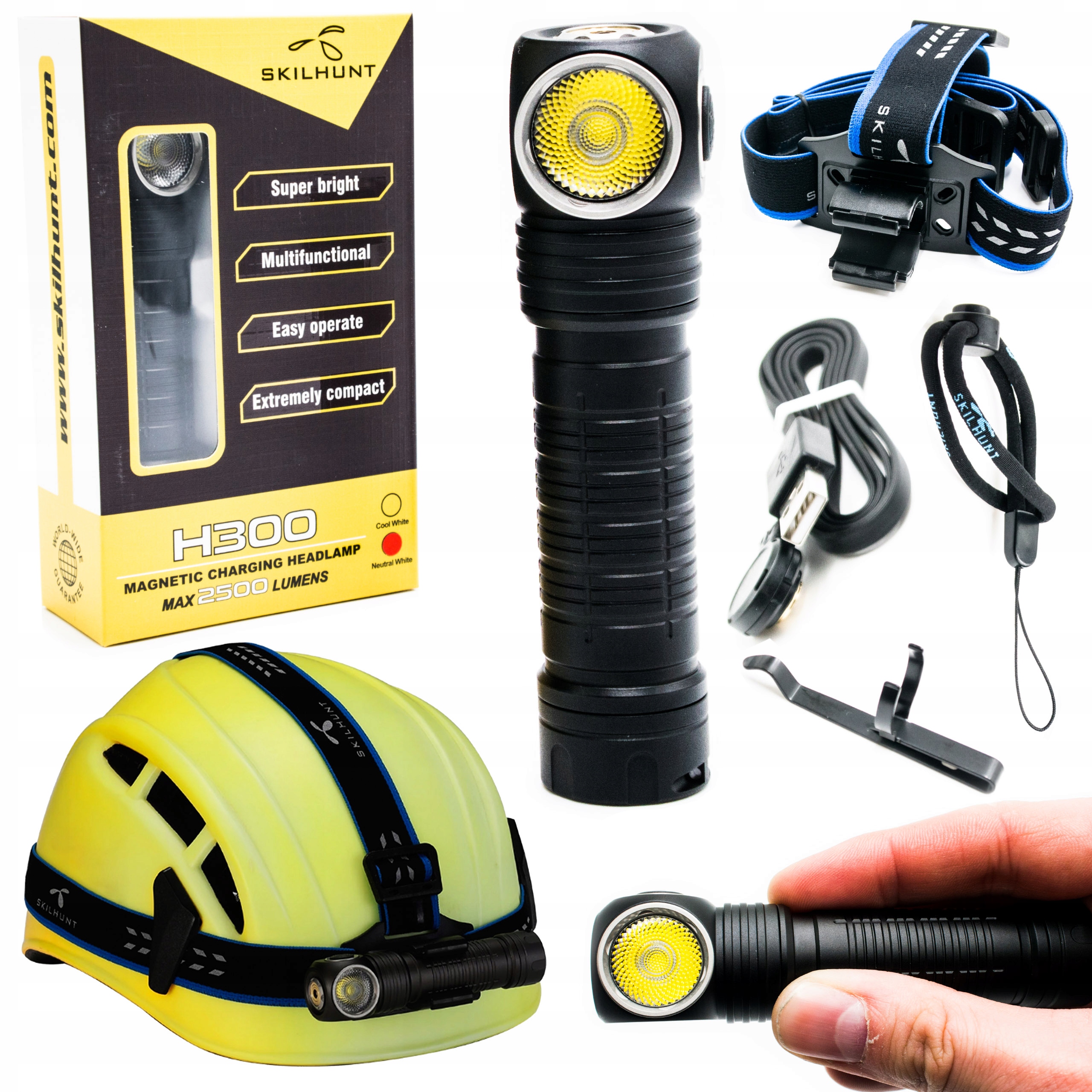 

Czołówka Latarka Led Skilhunt H300 Rc XHP50 2500LM