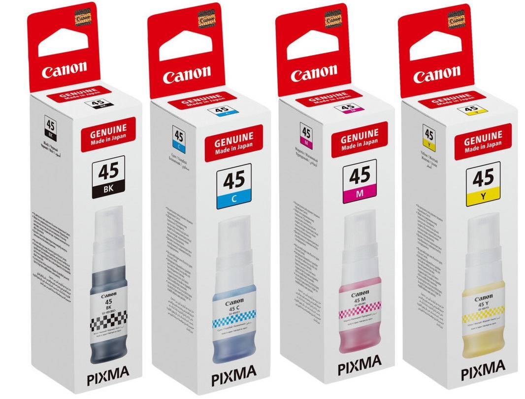 4x Tusz Canon 45 GI-45 GX1040 GX2040 zestaw komplet Cmyk