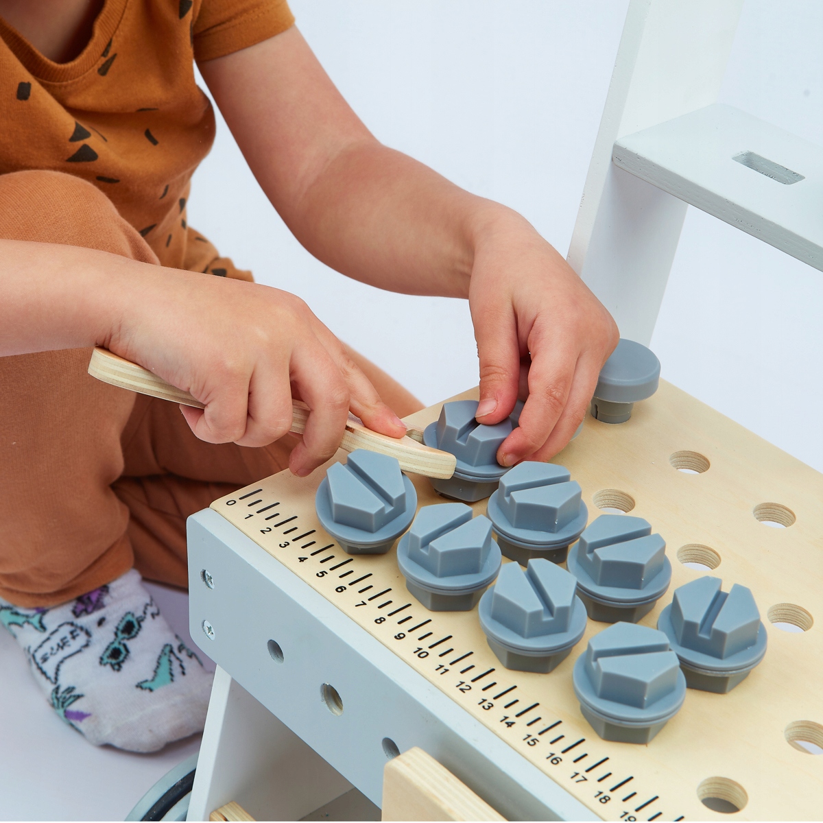 Warsztat drewniany pchacz dla dziecka chodzik Kod producenta W16E187