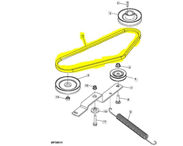 Hnací remeň pojazdu John Deere Z425 Z445 Z465 M154157 Originál