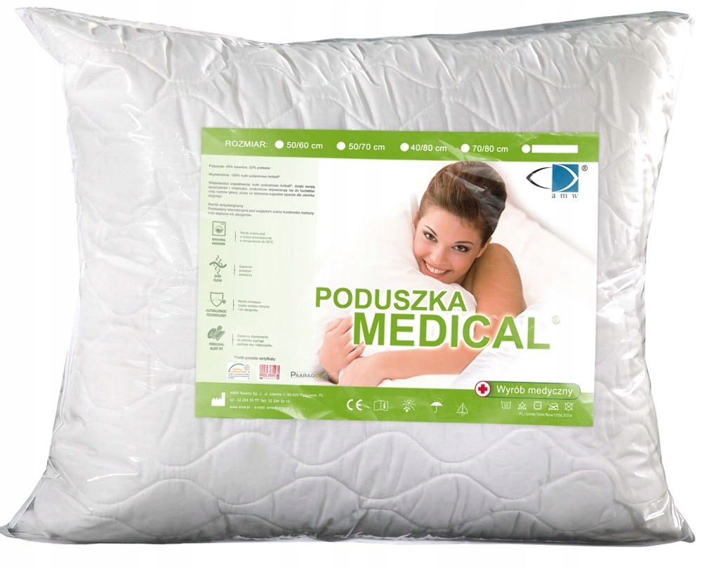 

Poduszka antyalergiczna 45x45 Medical biała Amw