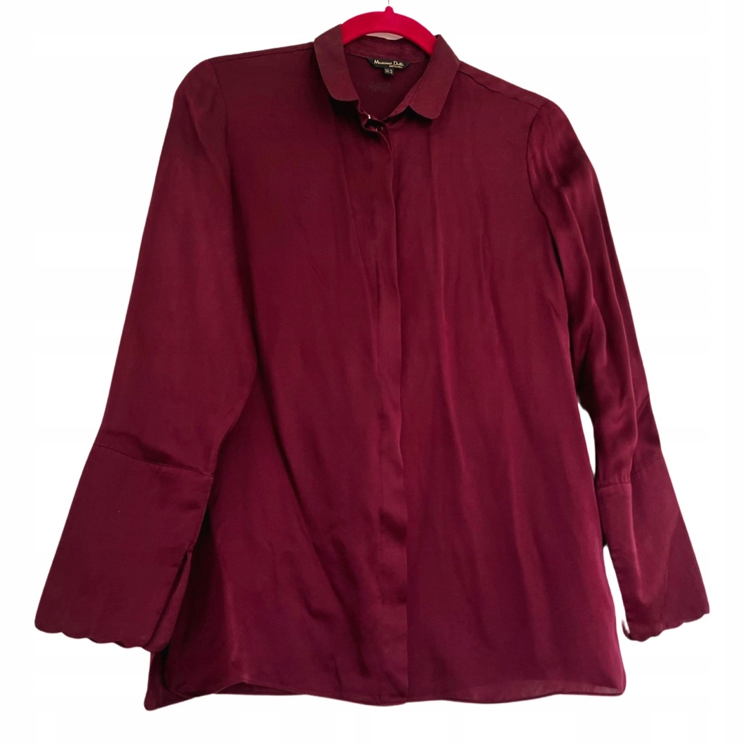 Jedwabna koszula Massimo Dutti 36 / 2345n Dekolt kołnierzyk