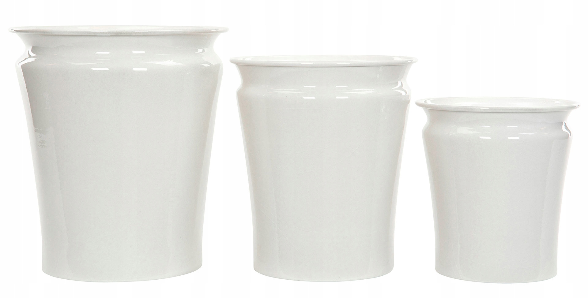 3 ks Obal Na Kvetináč na kvetináč Shell kovová biela