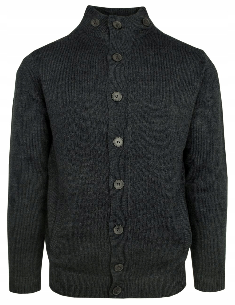 Rozpínací svetr Knoflíky Brave Soul Grafit S