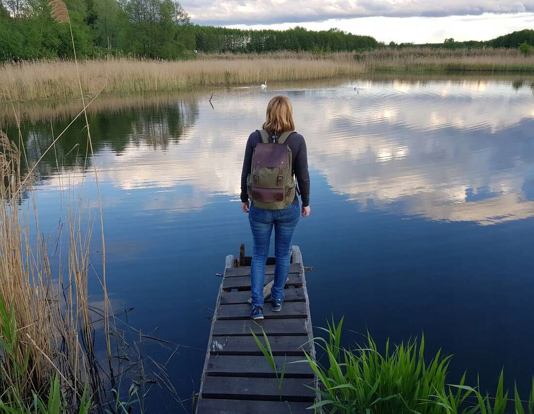 Plecak Markroyal na laptopa 15,6 vintage płótno br Marka Inna