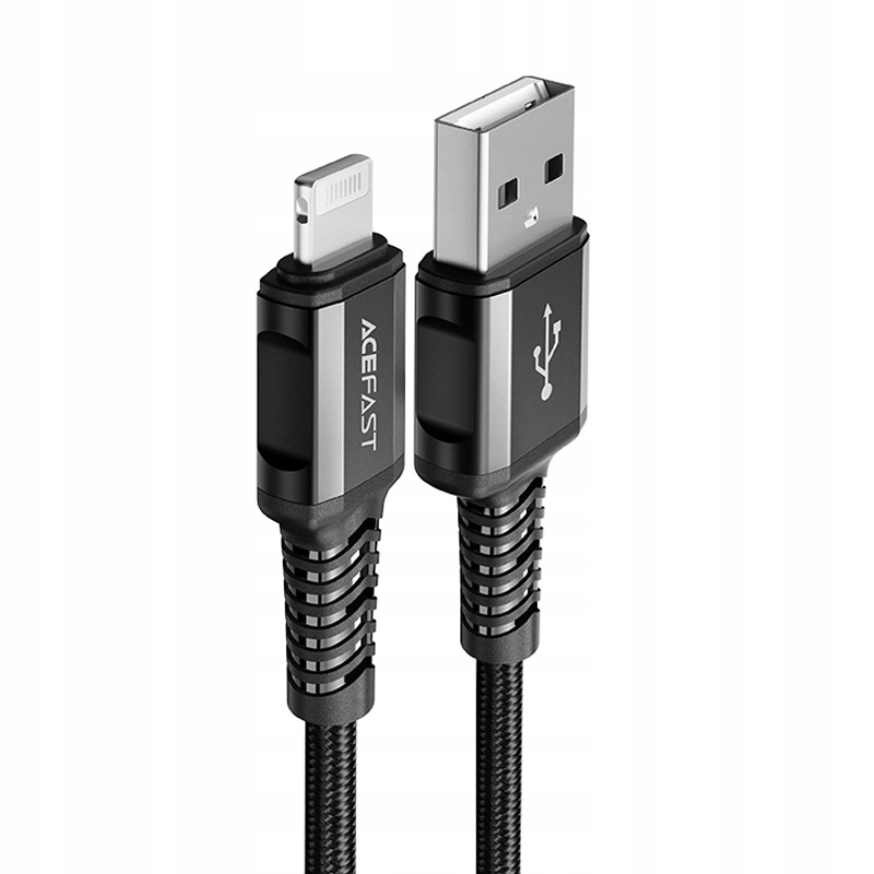 Acefast kabel Mfi Usb Lightning 1,2m, 2,4A czarny (C1-02 black)