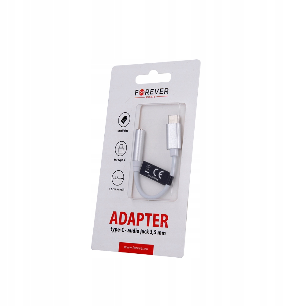 

Adapter Forever type-C /audio jack 3,5 mm biały