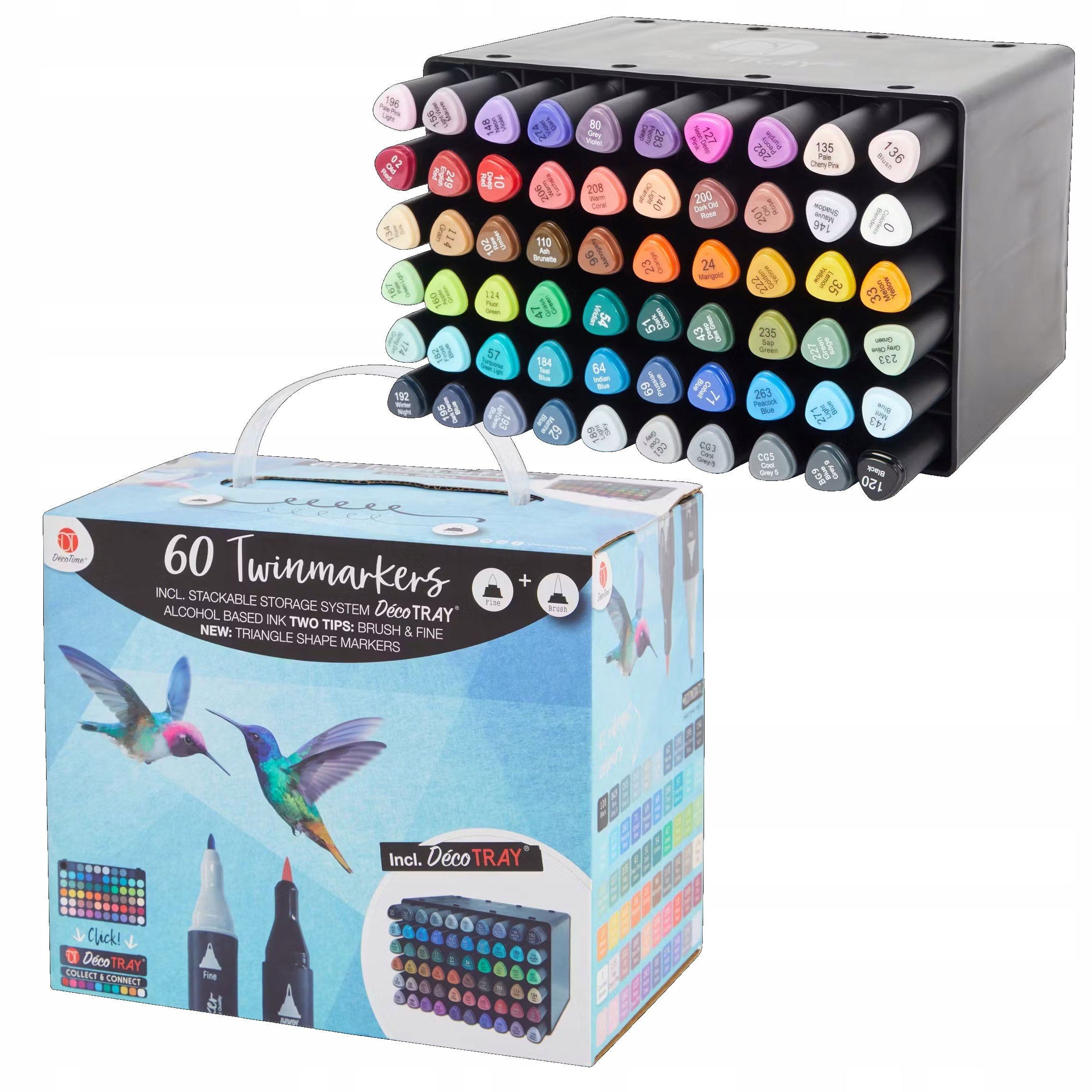 Alkoholové Popisovače Twinmarkery Dvojité 60 Ks Verze 1