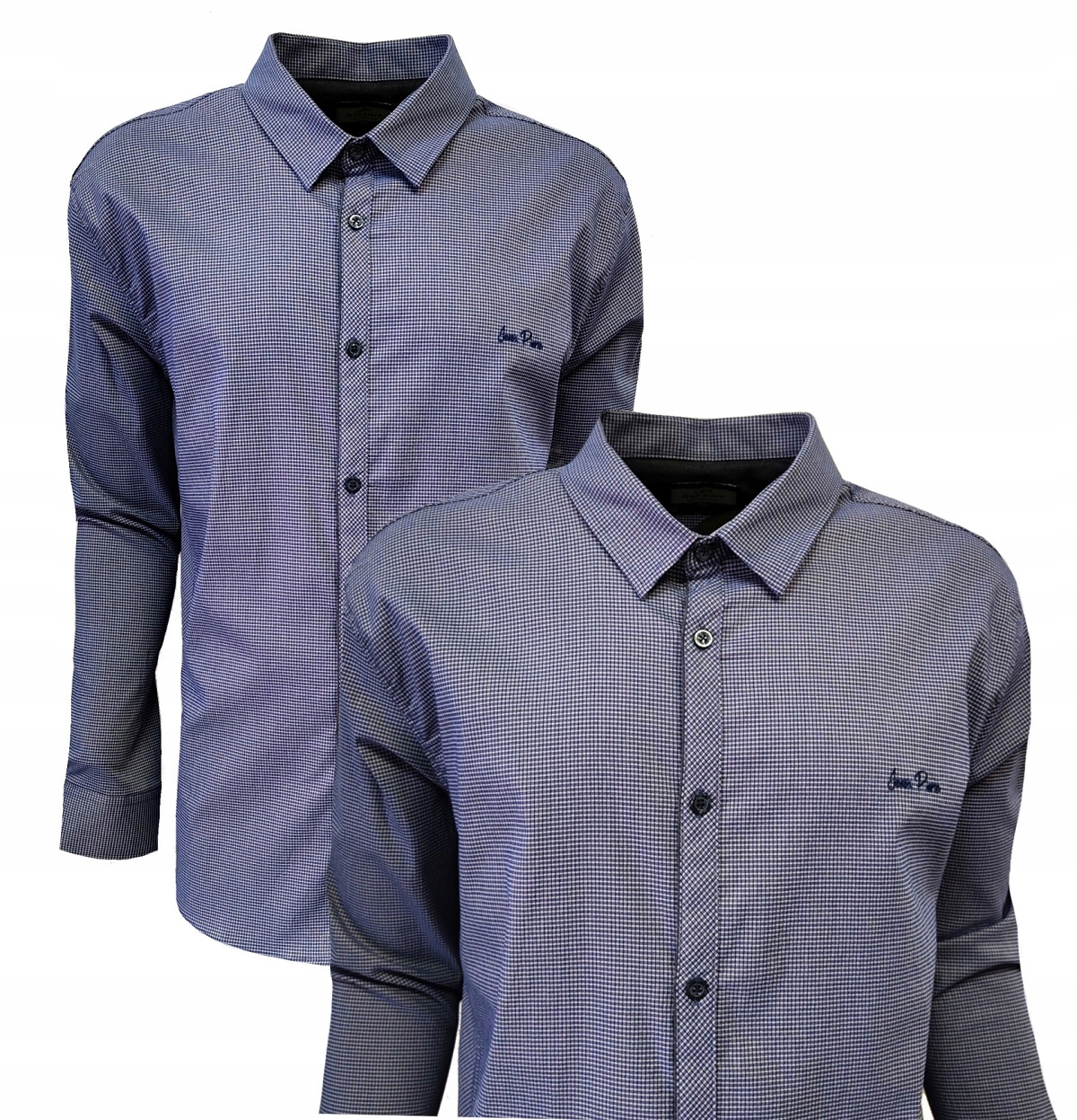 Pánská sportovní košile s kostkovaným vzorem Námořnická Modrá Bagarda 6XL