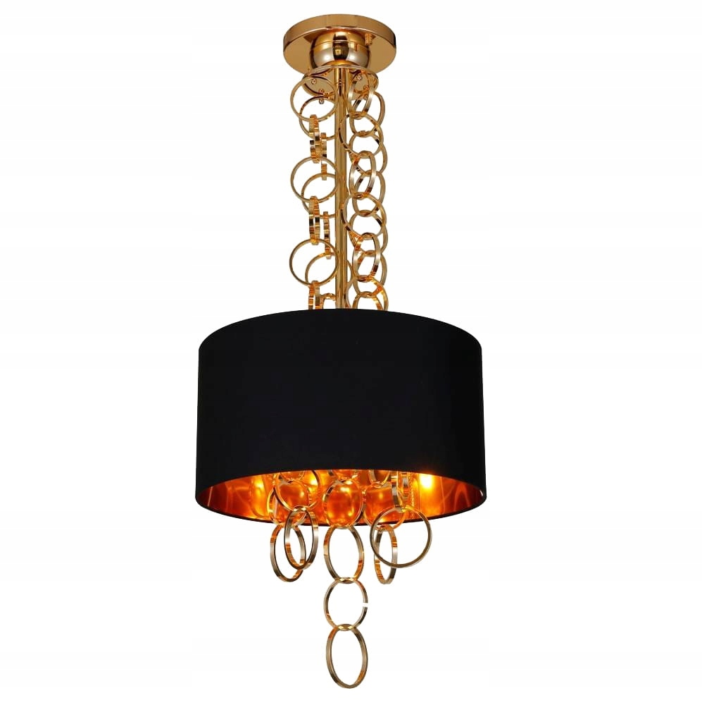 Lampa wisząca czarno-miedziana do wnętrz glamour 4*E14 Azzardo