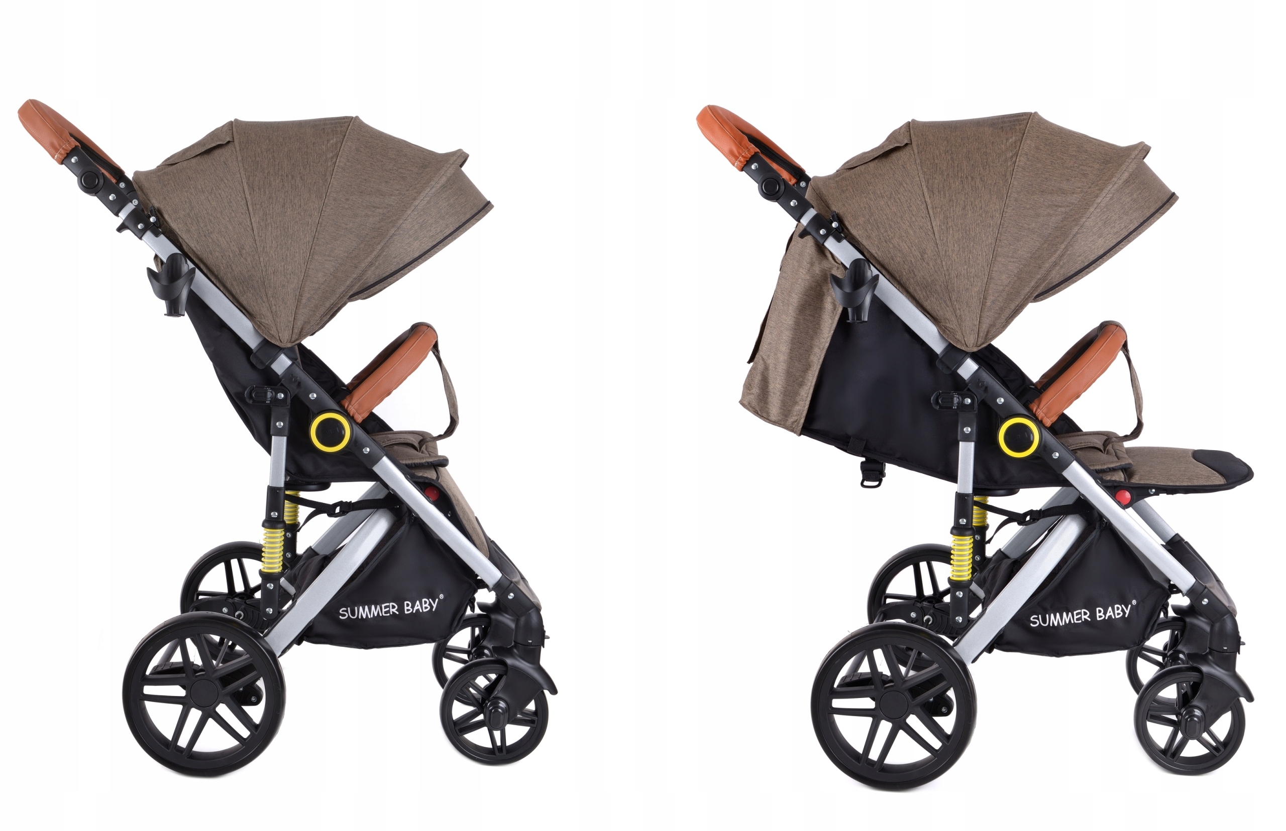WÓZEK SPACEROWY SPACERÓWKA Summer Baby Koła 25cm Ocieplacz,Folia+DODATKI Model Sempre
