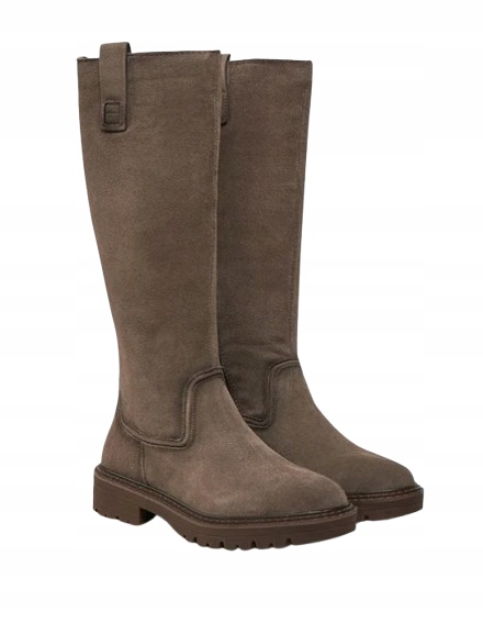 Tamaris Dámské Kozačky Hnědé Vysoké Se Zipem A Koženým Vzhledem Vel. 38 J8A