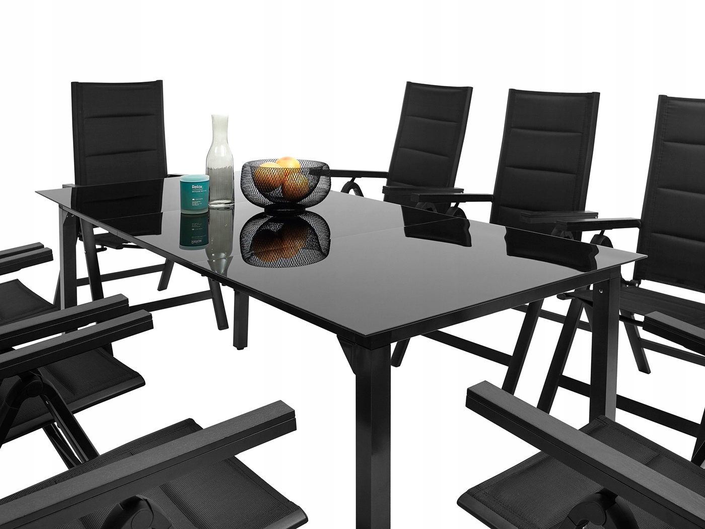 KOMPLET MEBLI OGRODOWYCH NA TARAS STÓŁ + 8 KRZESEŁ Producent MAT-COMPANY