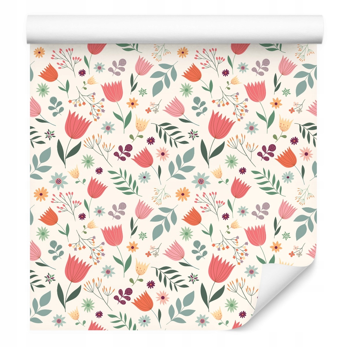 Nástěnná tapeta Květiny ve stylu vintage do obývacího pokoje