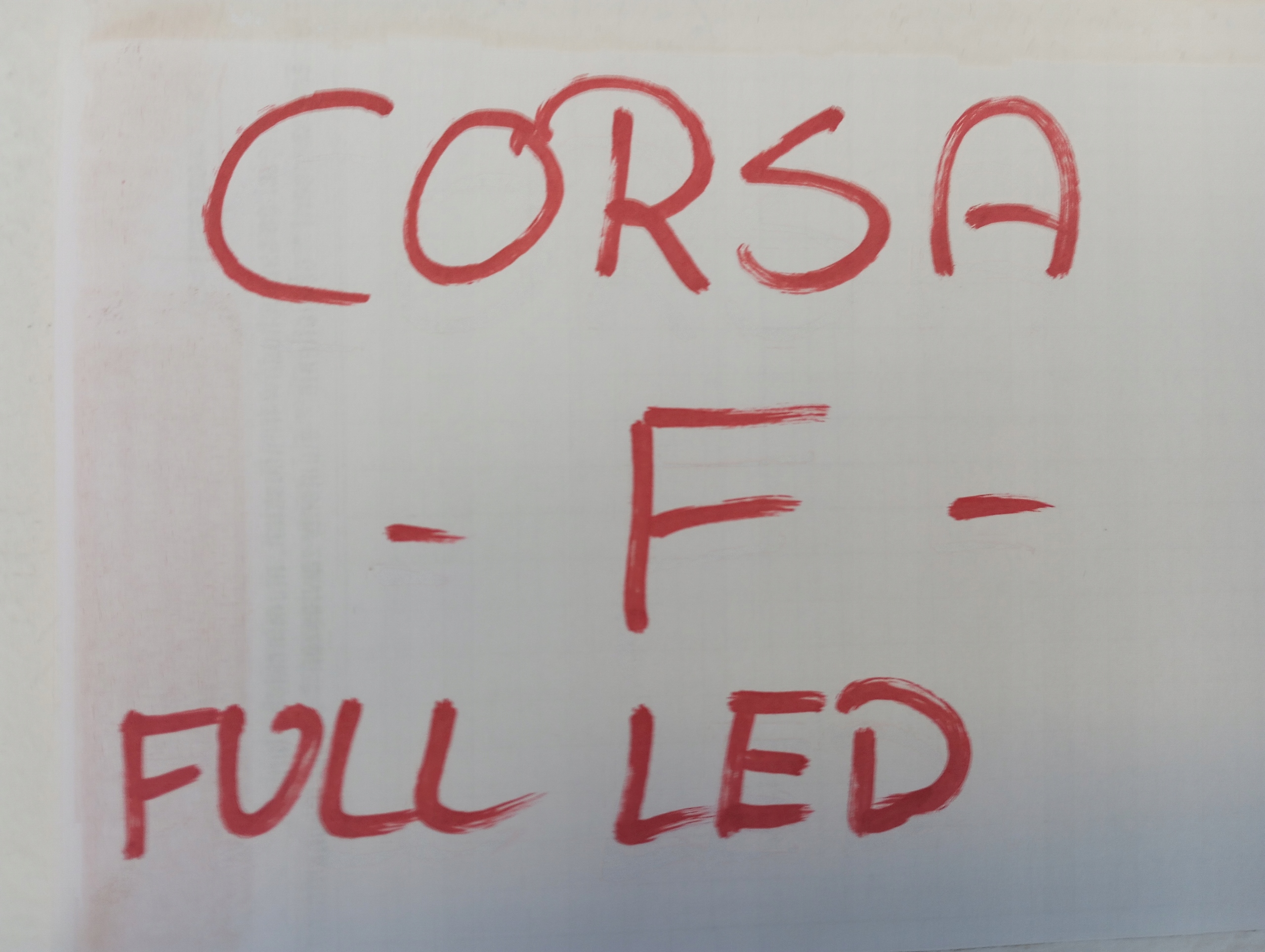 light right left FULL LED CORSA F 9851263980 9851263780
