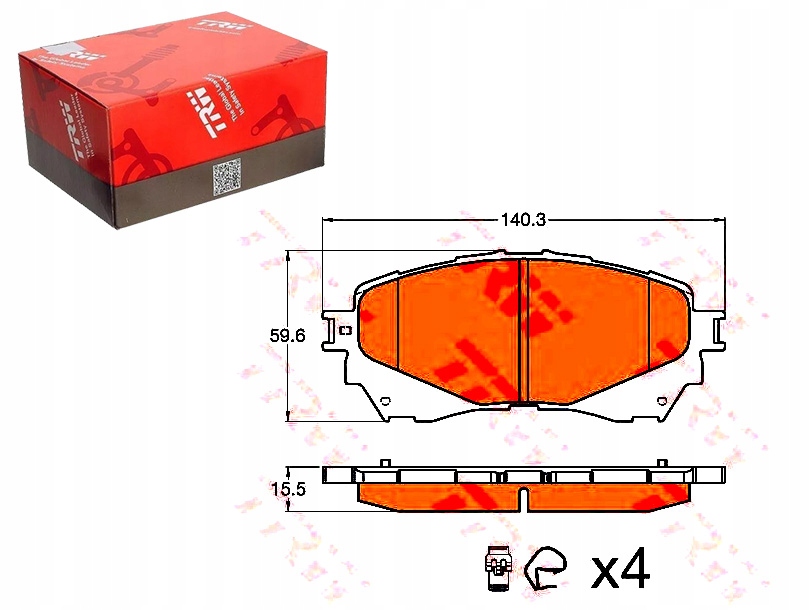 TRWGDB3580 Kostky Ham. Mazda Přední 6 2,0-2,5 12- Asistent řidiče #33