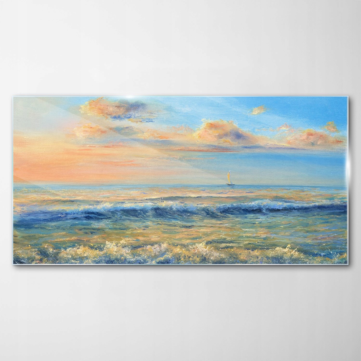 Obraz Sklenený dekor Pláž Pobrežie Vlny 120x60