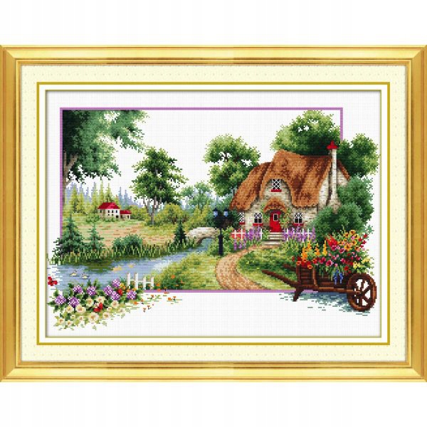 Křížková výšivka počítaná sada (kanva, mulina)