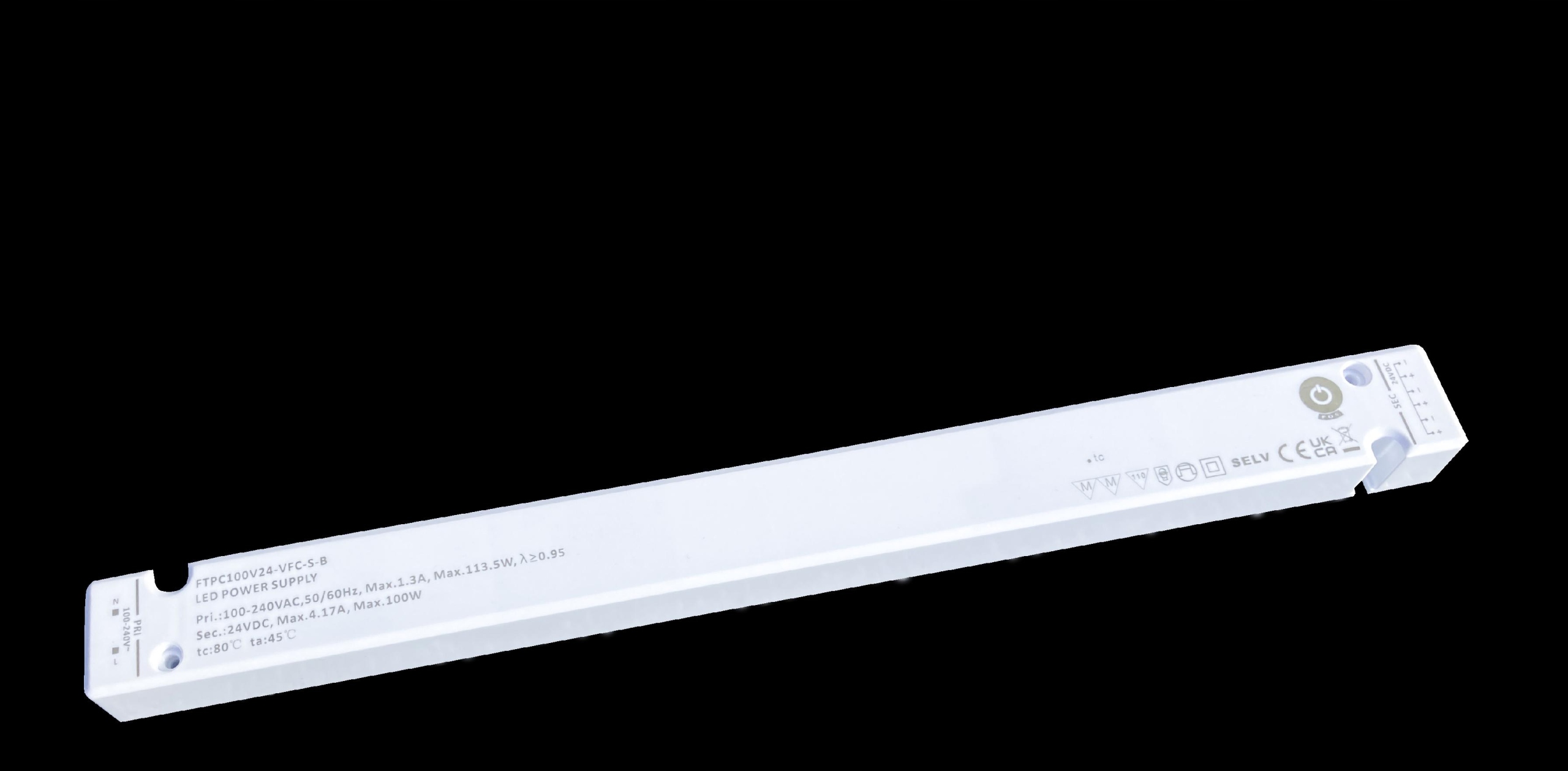 FTPC100V24-VFC-S-B: FTPC100V24-VFC-S-B: 24V/4.15A C8 vstupní zásuvka; výstup: