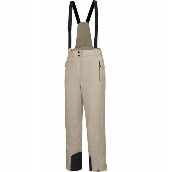 Spodnie Narciarskie Damskie M Outdoor Beżowe Na Szelkach Mapamyumco Zimowe