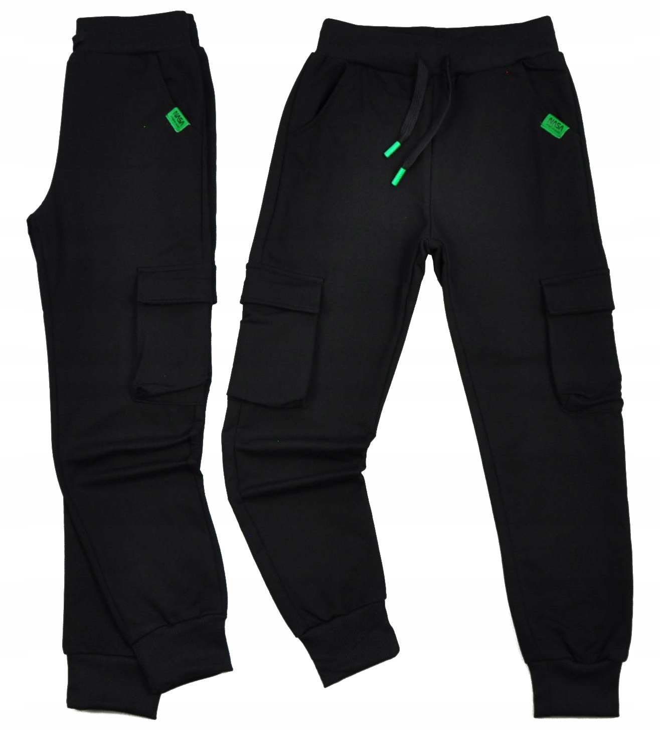 SPODNIE DRESOWE BOJÓWKI CHŁOPIĘCE CZARNE r.128 cm